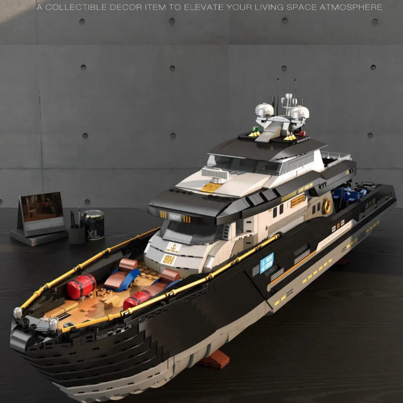 Model Kit Yacht - Конструктор Reobrix 66103: Гигантская роскошная яхта,